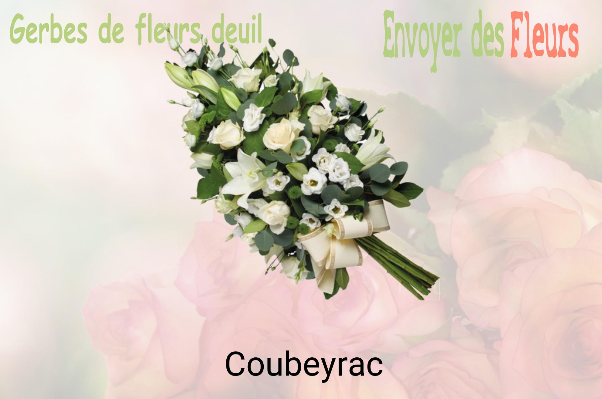 Gerbe de fleurs de deuil livrée à Coubeyrac
